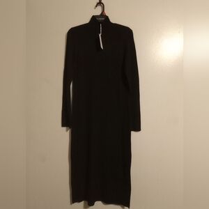 Black Long Sleeve Sweater Dress